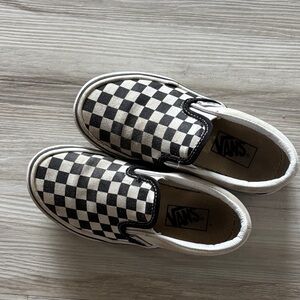 Vans Kids Black and White Checkered Sneakers